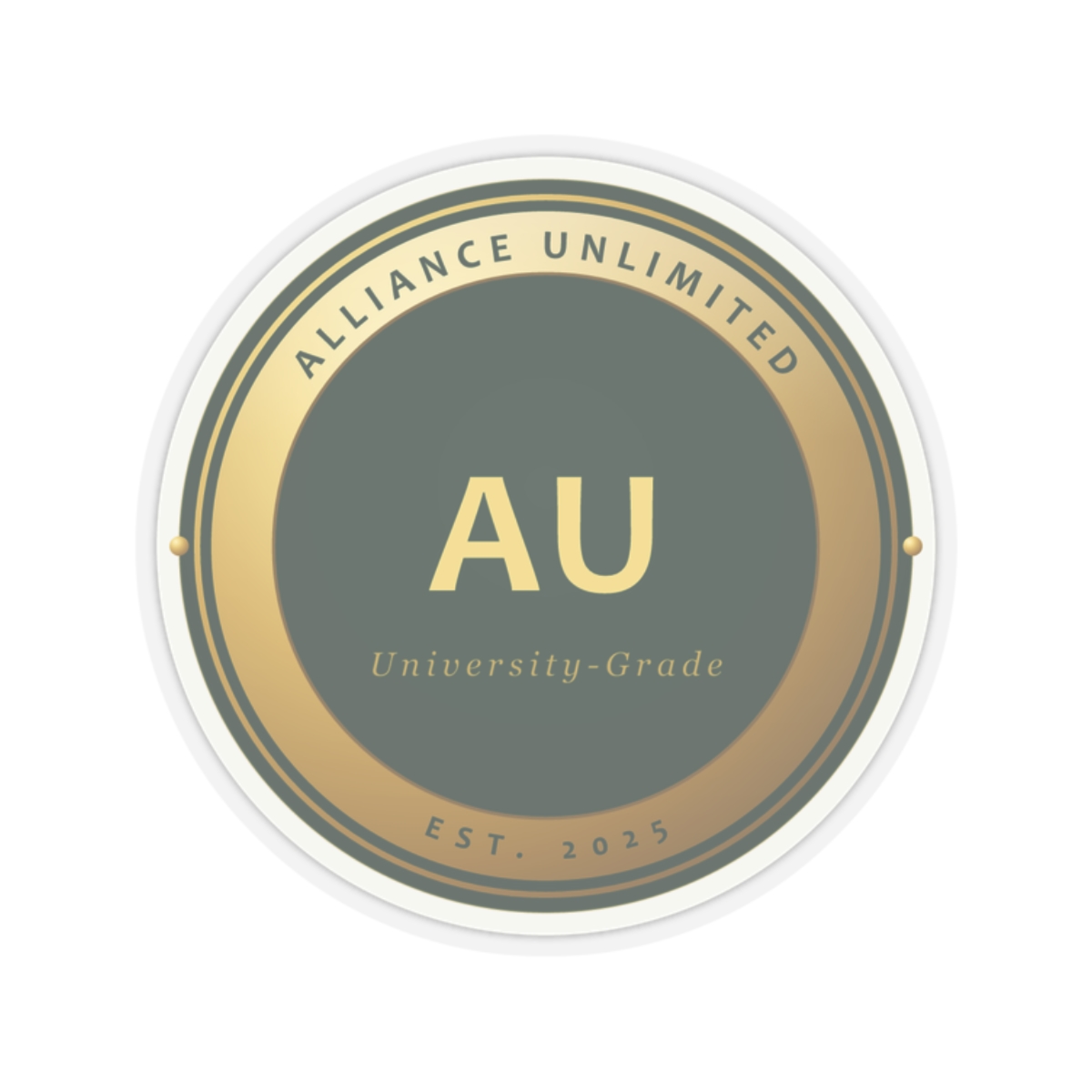 AU Coin Seal Sticker