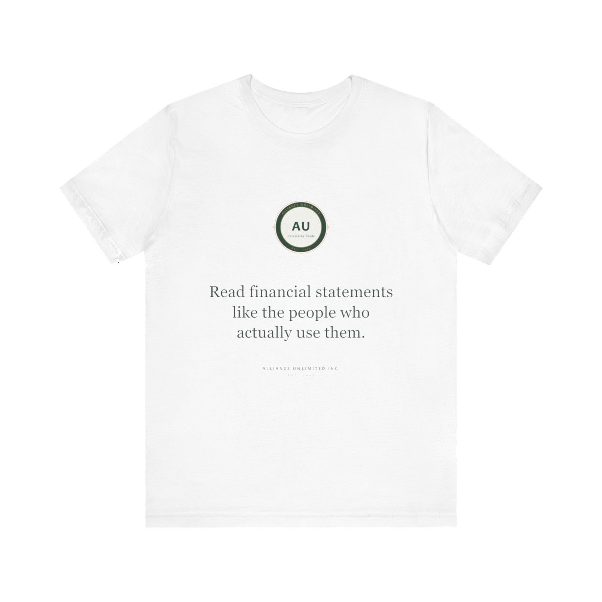 Read Financial Statements Tee — Light